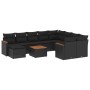 11-piece garden sofa set and black synthetic rattan cushions by , Garden sets - Ref: Foro24-3258961, Price: 708,61 €, Discoun...