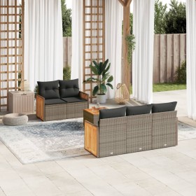6-teiliges Gartenmöbel-Set und graue synthetische Rattankissen von , Gartensets - Ref: Foro24-3227467, Preis: 383,27 €, Rabat...