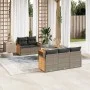 6-teiliges Gartenmöbel-Set und graue synthetische Rattankissen von , Gartensets - Ref: Foro24-3227467, Preis: 411,04 €, Rabat...