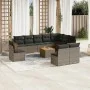 11-piece garden sofa set and gray synthetic rattan cushions by , Garden sets - Ref: Foro24-3227761, Price: 630,71 €, Discount: %