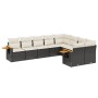 8-teiliges Gartensofa-Set und schwarze synthetische Rattankissen von , Gartensets - Ref: Foro24-3227141, Preis: 508,42 €, Rab...