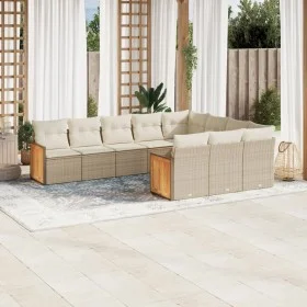 Garden sofa set with beige cushions 10 pieces synthetic rattan by , Garden sets - Ref: Foro24-3228018, Price: 659,32 €, Disco...