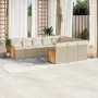 Juego de sofás jardín con cojines beige 10 pzas ratán sintético de , Conjuntos de jardín - Ref: Foro24-3228018, Precio: 659,9...