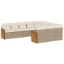 Gartensofa-Set mit beigen Kissen, 10-teilig, synthetisches Rattan von , Gartensets - Ref: Foro24-3228018, Preis: 625,30 €, Ra...
