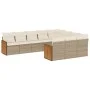 Juego de sofás jardín con cojines beige 10 pzas ratán sintético de , Conjuntos de jardín - Ref: Foro24-3228018, Precio: 659,9...