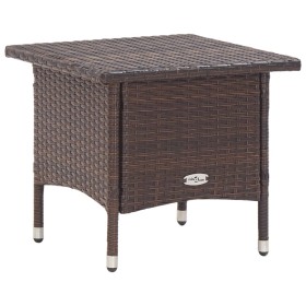 Brauner Couchtisch aus synthetischem Rattan, 50 x 50 x 47 cm von vidaXL, Gartentische - Ref: Foro24-46251, Preis: 53,60 €, Ra...