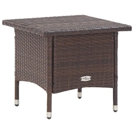 Brauner Couchtisch aus synthetischem Rattan, 50 x 50 x 47 cm von vidaXL, Gartentische - Ref: Foro24-46251, Preis: 48,94 €, Ra...