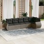 6-teiliges Gartenmöbel-Set und graue synthetische Rattankissen von , Gartensets - Ref: Foro24-3221389, Preis: 392,22 €, Rabat...