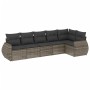 6-teiliges Gartenmöbel-Set und graue synthetische Rattankissen von , Gartensets - Ref: Foro24-3221389, Preis: 392,22 €, Rabat...