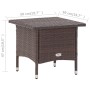 Brauner Couchtisch aus synthetischem Rattan, 50 x 50 x 47 cm von vidaXL, Gartentische - Ref: Foro24-46251, Preis: 49,71 €, Ra...