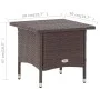Brauner Couchtisch aus synthetischem Rattan, 50 x 50 x 47 cm von vidaXL, Gartentische - Ref: Foro24-46251, Preis: 48,94 €, Ra...