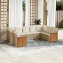 9-piece garden furniture set and gray synthetic rattan cushions by , Garden sets - Ref: Foro24-3227957, Price: 548,47 €, Disc...