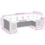 9-teiliges Gartenmöbel-Set und graue synthetische Rattankissen von , Gartensets - Ref: Foro24-3227957, Preis: 539,47 €, Rabat...