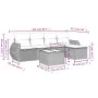 Gartensofa-Set mit Kissen, 6-teilig, beiges synthetisches Rattan von , Gartensets - Ref: Foro24-3221298, Preis: 375,18 €, Rab...