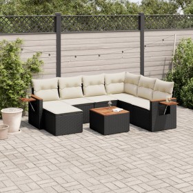 8-piece garden sofa set and black synthetic rattan cushions by , Garden sets - Ref: Foro24-3227050, Price: 438,31 €, Discount: %