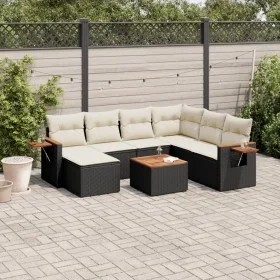8-piece garden sofa set and black synthetic rattan cushions by , Garden sets - Ref: Foro24-3227050, Price: 463,14 €, Discount: %