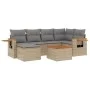 Set sofás de jardín 7 piezas y cojines ratán sintético beige de , Conjuntos de jardín - Ref: Foro24-3227025, Precio: 432,31 €...