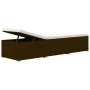 Garden lounger with cushion and brown synthetic rattan table by vidaXL, Loungers - Ref: Foro24-46226, Price: 154,42 €, Discou...