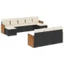 Garden sofa set 10 pieces with black synthetic rattan cushions by , Garden sets - Ref: Foro24-3228093, Price: 571,30 €, Disco...