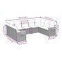 9-teiliges Gartenmöbel-Set und graue synthetische Rattankissen von , Gartensets - Ref: Foro24-3259519, Preis: 584,02 €, Rabat...