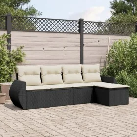 5-teiliges Gartenmöbel-Set und schwarze synthetische Rattankissen von , Gartensets - Ref: Foro24-3221285, Preis: 313,89 €, Ra...