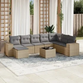 9-piece garden sofa set with beige synthetic rattan cushions by , Garden sets - Ref: Foro24-3222968, Price: 566,00 €, Discoun...