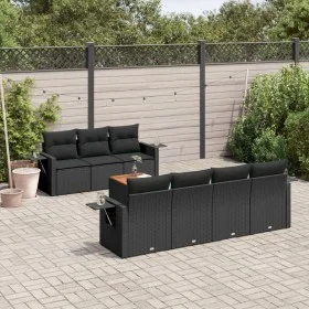 8-piece garden sofa set and black synthetic rattan cushions by , Modular outdoor sofas - Ref: Foro24-3224466, Price: 534,90 €...