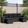 6-piece garden sofa set and black synthetic rattan cushions by , Garden sets - Ref: Foro24-3222914, Price: 373,72 €, Discount: %