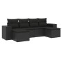 6-piece garden sofa set and black synthetic rattan cushions by , Garden sets - Ref: Foro24-3222914, Price: 373,72 €, Discount: %