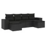 6-piece garden sofa set and black synthetic rattan cushions by , Garden sets - Ref: Foro24-3222914, Price: 395,27 €, Discount: %
