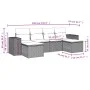 6-piece garden sofa set and black synthetic rattan cushions by , Garden sets - Ref: Foro24-3222914, Price: 395,27 €, Discount: %
