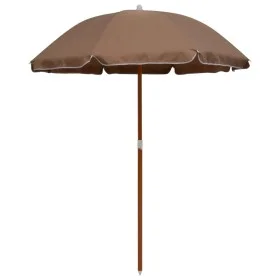 Parasol with taupe gray steel pole 180 cm by vidaXL, Umbrellas - Ref: Foro24-47801, Price: 31,07 €, Discount: %
