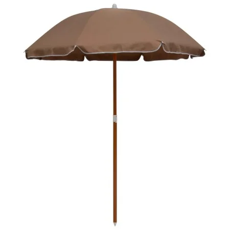 Sombrilla con palo de acero gris taupe 180 cm de vidaXL, Sombrillas - Ref: Foro24-47801, Precio: 31,07 €, Descuento: %