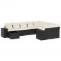 Set de sofás de jardín 10 pzas cojines ratán sintético negro de , Conjuntos de jardín - Ref: Foro24-3223055, Precio: 604,38 €...