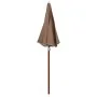 Sombrilla con palo de acero gris taupe 180 cm de vidaXL, Sombrillas - Ref: Foro24-47801, Precio: 31,07 €, Descuento: %