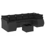 8-teiliges Gartensofa-Set und schwarze synthetische Rattankissen von , Gartensets - Ref: Foro24-3221134, Preis: 572,60 €, Rab...
