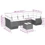 8-piece garden sofa set and black synthetic rattan cushions by , Garden sets - Ref: Foro24-3221134, Price: 573,85 €, Discount: %
