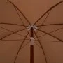 Sombrilla con palo de acero gris taupe 180 cm de vidaXL, Sombrillas - Ref: Foro24-47801, Precio: 31,07 €, Descuento: %