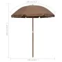 Sombrilla con palo de acero gris taupe 180 cm de vidaXL, Sombrillas - Ref: Foro24-47801, Precio: 31,07 €, Descuento: %