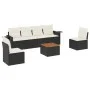 7-piece garden dining set and black synthetic rattan cushions by , Modular outdoor sofas - Ref: Foro24-3224509, Price: 385,07...