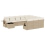 Set de sofás de jardín 11pzas con cojines ratán sintético beige de , Conjuntos de jardín - Ref: Foro24-3220727, Precio: 693,8...