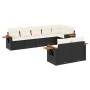 Set de sofás de jardín 8 piezas y cojines ratán sintético negro de , Conjuntos de jardín - Ref: Foro24-3226987, Precio: 523,1...
