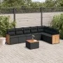 8-piece garden sofa set and black synthetic rattan cushions by , Garden sets - Ref: Foro24-3227714, Price: 493,87 €, Discount: %