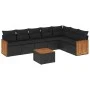 8-piece garden sofa set and black synthetic rattan cushions by , Garden sets - Ref: Foro24-3227714, Price: 493,87 €, Discount: %