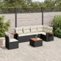 Set de comedor de jardín 7 pzas y cojines ratán sintético negro de , Conjuntos de jardín - Ref: Foro24-3226861, Precio: 420,7...