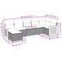 7-teiliges Gartensofa-Set und beigefarbene synthetische Rattankissen von , Gartensets - Ref: Foro24-3227871, Preis: 425,21 €,...