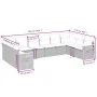 Gartensofa-Set mit beigen Kissen, 10-teilig, synthetisches Rattan von , Gartensets - Ref: Foro24-3259567, Preis: 622,57 €, Ra...
