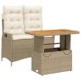 Set comedor de jardín 2 pzas con cojines ratán sintético beige de , Conjuntos de jardín - Ref: Foro24-3277478, Precio: 306,74...