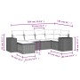 Gartensofa-Set mit Kissen, 6-teilig, beiges synthetisches Rattan von , Gartensets - Ref: Foro24-3222858, Preis: 386,27 €, Rab...