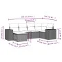 Gartensofa-Set mit Kissen, 6-teilig, beiges synthetisches Rattan von , Gartensets - Ref: Foro24-3222858, Preis: 397,05 €, Rab...